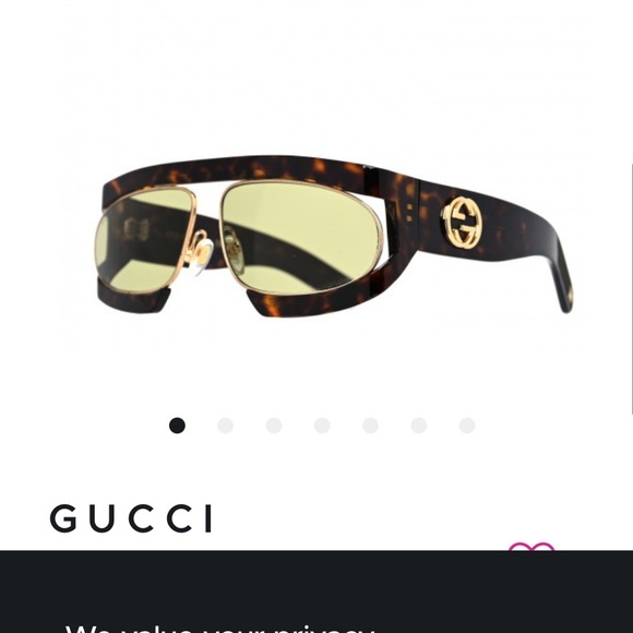 Length: 5.5 in
Height: 2 in
Width: 5.25 authentic GUCCI Oval Sunglasses